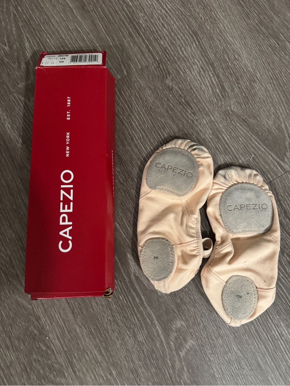 Capezio Pinkish Beige Kids Ballet Shoes with Split Suede Soles